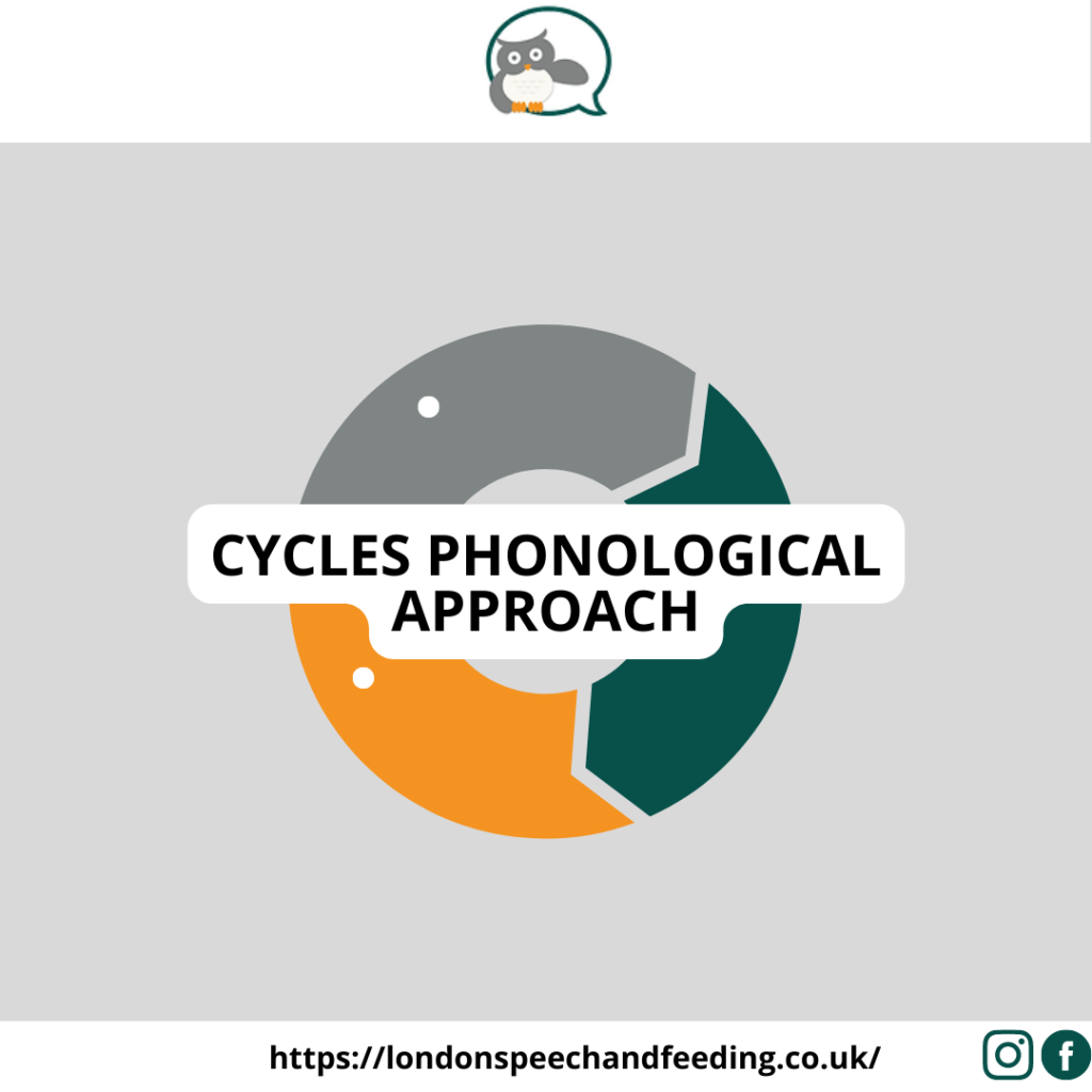 A grey, green and orange circle overlaid with Cycles Phonological Approach